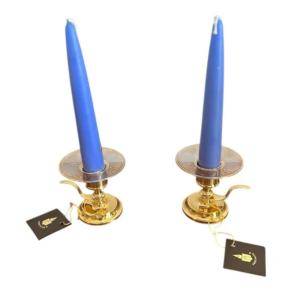 Partylite Newbury Gift Set Fine Brass Candle Holders & Candlesticks Plates P9510 - Picture 5 of 13